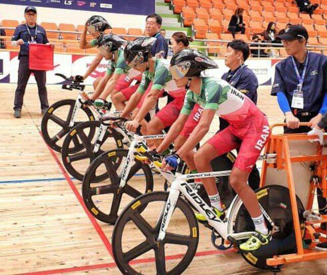 ششمی جوانان ایران در تعقیبی تیمی دوچرخه سواری قهرمانی آسیا