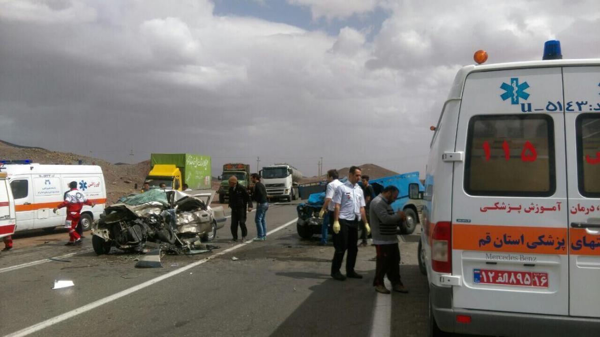 خبرنگاران سانحه رانندگی در کهک قم 1 کشته و 3 زخمی داشت